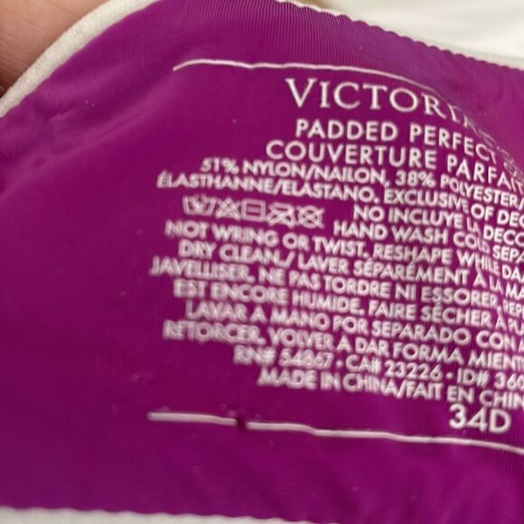 Victoria Secret Padded Perfect Coverage Bra Heather Purple 34D - Picture 10 of 13